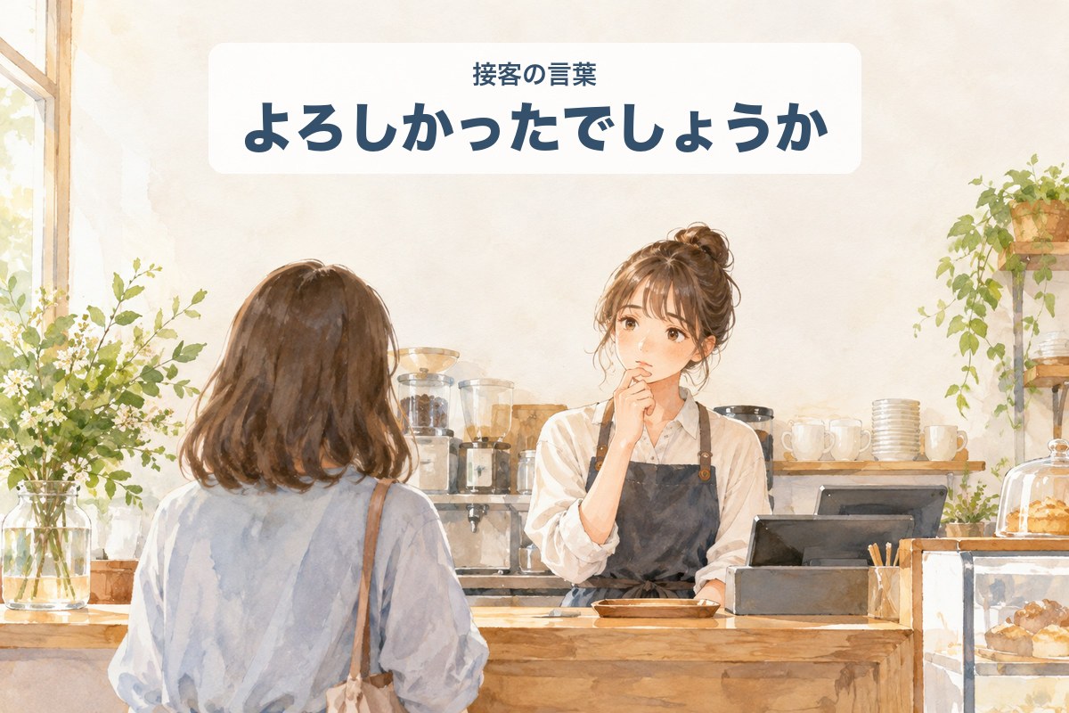 よろしかったでしょうかは間違い？（カフェのレジで言葉を考える店員）
